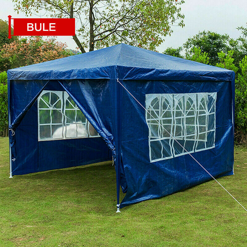 3x3m Party Tent Marquee Gazebo Garden Patio Wedding Canopy Waterproof Heavy Duty