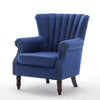 Ribbed Cocktail Wing Back Chesterfield Queen Anne Armchair Accent Tub Chair Sofa