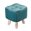 Luxury Padded Wooden Footstool Ottoman Square/Round Pouffe Stool Wood 4 Legs UK
