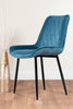 PESARO x2 Luxury Velvet Black Leg Dining Chairs * Returned Item *