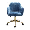 Velvet Office Chair Swivel Computer Desk Armchair Adjustable Padded Seat Home UK