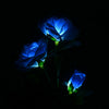 3 LED Solar Power Rose Flower Stake Lights Outdoor Garden Path Luminous Lamps