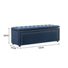 Velvet Upholstered Bench Storage Ottoman Bedroom Tufted Button Seat Blanket Box