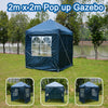 Folded Gazebo Marquee Party Tent Waterproof Garden Outdoor Pop Up Canopy 2x2m