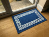 Machine Washable Non Slip Greek Key Kitchen & Hall Runners Rugs Mats Black Grey