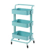 Portable Kitchen Trolley Cart Slim Rolling 3/4 Tier Storage Rack Trolley +Wheels
