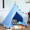New 65" Large Canvas Kids Teepee Tent Indian Wigwam Child Play House Gift