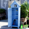 Outdoor Garden Beach Hut Style Tool Room Sentry Box Storage Garden Shed House