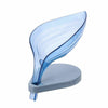 Creative Leaf-shaped Soap Dish Soap Box with Suction Base Soap Holder Drainage
