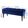 Footstool Pouffe Velvet Upholstered Ottoman Seat Bench Storage Box Long Chair UK
