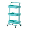 3 Tier Slim Kitchen Storage Trolley Cart Rack Tray Shelf Rolling Wheel W/ Handle