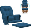 ONPNO Replacement Velvet Cushions 5PCS Set for Glider Rocking Chair and Stool