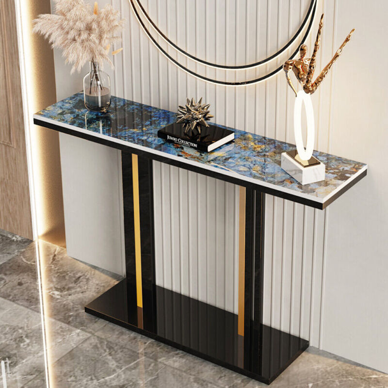Large Slim Marble Console Table Hallway Foyer Wall Side Table Window S ...