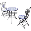 3 Piece Bistro Set Ceramic Tile Home Garden Table And Chairs Patio Furniture