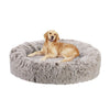 Large Pet Dog Calming Bed Comfy Shag Warm Fluffy Bed Nest Mattress Fur Donut Pad