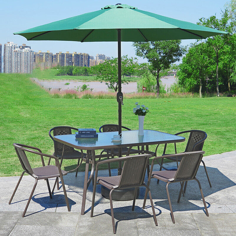 3-7 Pieces Garden Bistro Patio Furniture 60-150cm Table Chair Coffee Dinner Set