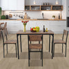 Modern 2/4 Seat Dining Table and Chairs Set Metal Wood Kitchen Home Restaurant