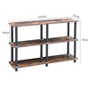 3 Tier Metal Wood Shelf Storage Shelving Unit Bookcase Corner Rack Display Stand
