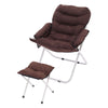 Recliner Armchair Sleeper Chair Lazy Sofa Lounger Home Napping Cinema Seat+Stool