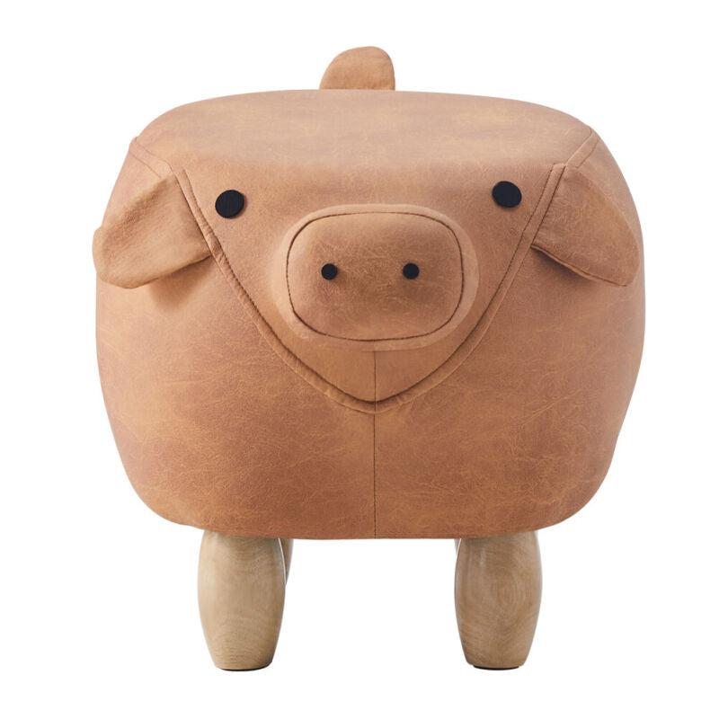 Upholstered Animal Shaped Ottoman Ride-on Footrest Stool Rest Seat TOY Kids New