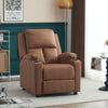 PU Leather Recliner Chairs with Cup Holders Push Back Reclining Sofa Living Room
