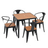 Outdoor Plastic Wood table Table & Chair Sets Yard Garden Armchair Table Set