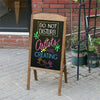 Wooden Pavement Sign A-Board Blackboard Chalkboard For Wedding Cafe Restaurant