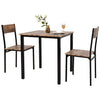 Modern Dining Table Set 2 Seats Set Metal Frame Kitchen Home Bar Breakfast Table