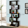 Wood Bookcase Bookshelf S Shape 6 Tier Shelves Free Shelving Storage Unit
