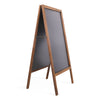 Wooden Folding A-Frame Chalkboard Pavement Sandwich Sign for Cafe Teaching Xmas