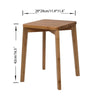 Wooden Stacking Stool Kitchen Breakfast Pub Bar Stool Table Side Chair & 4 Legs