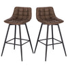 2x Bar Stools Dining Room Kitchen Breakfast High Chairs With Footrest Barstool