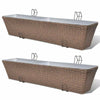 2X Outdoor Rattan Planter Set Balcony Trapezoid Planter Set 50cm 80cm CMC 0823~