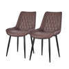 Dining Chairs Set of 2 Faux Leather Kitchen Chairs with Metal Legs Restaurants