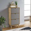 Corona Solid Pine Shoe Cabinet Storage Cupboard Wooden Organizer with Drawer