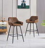 1/2X Bar Stools Velvet Breakfast Chair Kitchen High Counter Stool Pub Restaurant