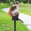 Owl Solar Powered Garden Light LED Outdoor Ornament Lawn Waterproof Novelty Lamp