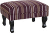 SHERBORNE FOOTSTOOL CUSHIONED REST SEAT BENCH CHAIR STRIPE FABRIC