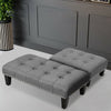 Indoor Foot Rest Stool Padded Footstool Pouffe Rest Seat Chair with Wooden Legs