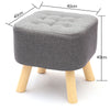 Square Wood Footstool Footrest Pouffe Foot Stool Padded Ottoman Seat Bench Chair