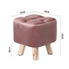 Square Wood Footstool Footrest Pouffe Foot Stool Padded Ottoman Seat Bench Chair
