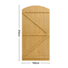 Durable Garden Wooden Gate Pedestrian Gate Pine Wood Gate 152/183cm Height