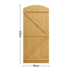 Durable Garden Wooden Gate Pedestrian Gate Pine Wood Gate 152/183cm Height