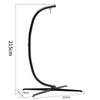 Heavy Duty Outdoor Lounger Sun Hammock Chair Garden Swing C Stand Frame & Canopy