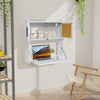 Home Wall Mounted Table Folding Computer Desk Floating Storage Workstation White