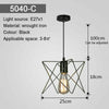 Industrial Geometric Ceiling Pendant Light Shade Retro Metal Cage Lampshade E27