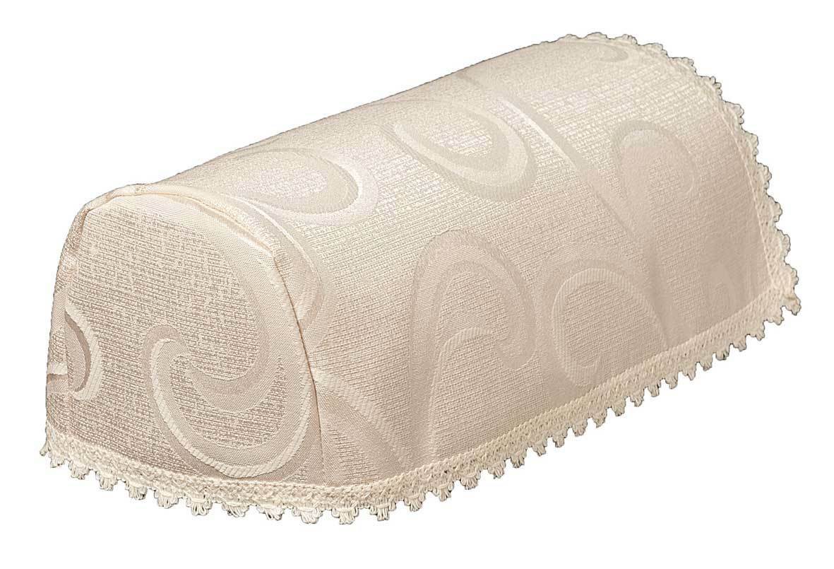 Narrow Chair Arm covers / Caps or Chair Backs for Sofa Light Cream Vine Scroll