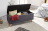 SECRETO OTTOMAN STORAGE UNIT BLANKET BOX HOPSACK FABRIC BENCH SEAT STOOL