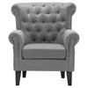 CHESTERFIELD CLASSIC BUTTONED WING BACK FIRESIDE ARMCHAIR SOFA QUEEN ANNE CHAIR