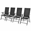 4 Pcs Aluminium Folding Garden Chairs Outdoor Reclining Sun Lounger Furniture